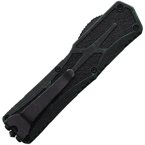 Heretic Knives Colossus OTF AUTO - 3.5" CPM-MagnaCut Black Stonewash Tanto Blade, Breakthrough Green Aluminum Handle with Black Traction Inlay - H040-8A-BRKGRN Heretic Knives Colossus OTF AUTO - 3.5" CPM-MagnaCut Black Stonewash Tanto Blade, Breakthrough Green Aluminum Handle with Black Traction Inlay - H040-8A-BRKGRN