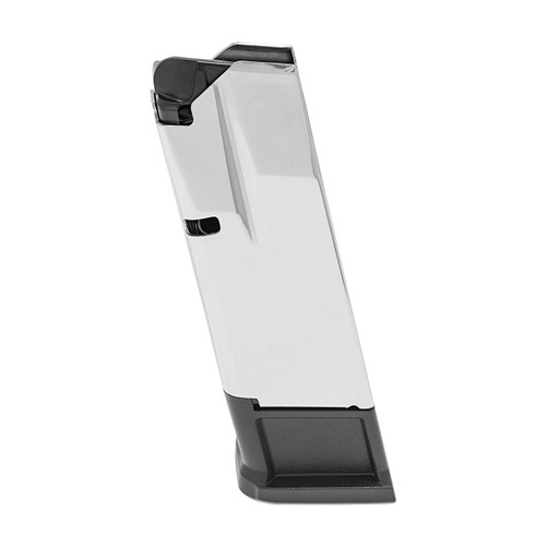 Springfield Hellcat Pro 10 Round 9MM Magazine - Fits Hellcat Pro, Silver Stainless Steel Body with Black Base Plate Springfield Hellcat Pro 10 Round 9MM Magazine - Fits Hellcat Pro, Silver Stainless Steel Body with Black Base Plate
