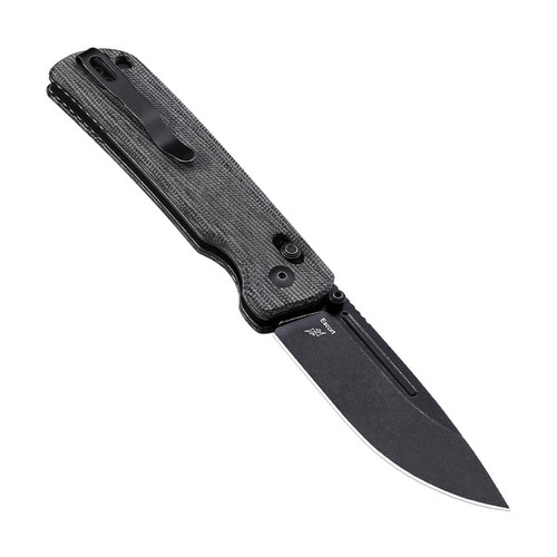 Kizer Knives Escort Folding Knife - 3.31" 154CM Black Drop Point Blade, Black Micarta Handles - V4481C3 Kizer Knives Escort Folding Knife - 3.31" 154CM Black Drop Point Blade, Black Micarta Handles - V4481C3