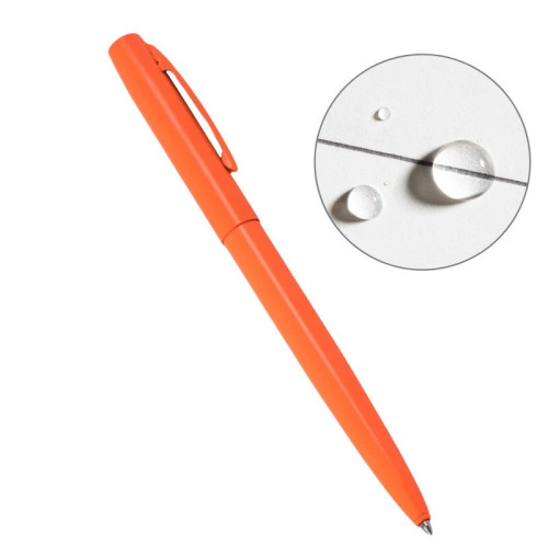 Rite in the Rain All-Weather Orange Metal Clicker Pen - Orange Metal Body, Black Ink