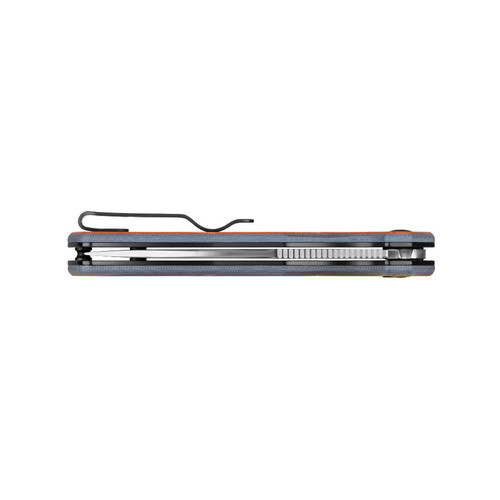 Olight Oknife Mettle Flipper Knife - 3.24" 154CM Satin Drop Point Blade, Orange G10 Handles - METTLEOG Olight Oknife Mettle Flipper Knife - 3.24" 154CM Satin Drop Point Blade, Orange G10 Handles - METTLEOG