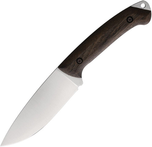 BPS Knives Savage CSH Fixed Blade - 4.75" 1066 High Carbon Steel Blade, Bog Oak Wood Handle, Leather Sheath
