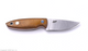 BRISA Scara 60 Fixed EDC Knife - 2.37" RWS-34 Drop Point Blade, Full Flat Grind, Mustard Micarta Handles, Kydex Sheath