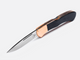 Buck 532 Legacy Collection Bucklock Folding Knife - 3" 154CM Drop Point Blade, File Worked Polished Copper Handles with Black Micarta Onlays, Leather Sheath - 13529