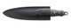CRKT Shrill Fixed Boot Knife - 4.769" Double Edge Blade, Black Micarta Handles, Leather Sheath