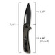 Sencut Knives SA07B Honoris Flipper Knife - 3.47" Black Stonewashed Drop Point Blade, Dark Green Micarta Handles