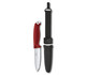 Victorinox Swiss Army Venture Fixed Blade Knife - 4.13" 14C28N Satin Drop Point Blade, Red Polymer Handles, Plastic Sheath - 3.0902