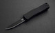 Benchmade 4850BK Om OTF AUTO Knife - 2.475" S30V Black DLC Clip Point Blade, Black Aluminum Handles