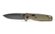 Benchmade Limited Edition 4300BK-02 CLA AUTO Folding Knife - 3.4" CPM-MagnaCut Black DLC Battlewash Plain Blade, OD Green G10 Handles
