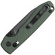 Vosteed Cutlery Raccoon Folding Knife - 3.25" 14C28N Black Drop Point Blade, Green Canvas Micarta Handles