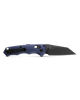 Benchmade 2900BK AUTO Immunity Folding Knife - 2.49" CPM-M4 Cobalt Black Wharncliffe Blade, Crater Blue Billet Aluminum Handles
