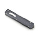 CobraTec Raptor OTF Knife - 3.13" D2 Dagger Blade, Gray Aluminum Handles