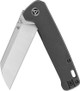 QSP Knives Penguin Plus Frame Lock Flipper Knife - 3.375" CPM-20CV Satin Blade, Black Stonewashed Titanium Handles - QS130XL-C2