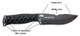 WildSteer ADVENTURER Survival Fixed Blade Knife - 4.6" N690Co Drop Point Blade, Black Paracord Handles, Black Polymer Sheath