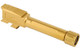 True Precision Glock 43 Replacement Barrel Threaded 1/2x28 Titanium Nitride Gold Finish