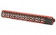 Leapers, Inc. - UTG - UTG PRO,  M-Lok Super Slim Free Floating Rail Black/Red 2-Tone Fits AR-15 - 15"
