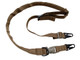 Tacshield T6030CY Warrior 2-in-1 Sling made of Coyote Webbing with HK Snap Hook & Padded Fast Adjust Design for Rifle/Shotgun