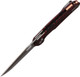 Vosteed Knives Thunderbird Trek Lock Flipper Knife - 3.48" S35VN Satin Compound Drop Point Blade, Red GT-Mascus Handles, Button Lock - TB3SG1