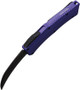 Heretic Knives Roc OTF Auto Knife - 3.2" CPM-MagnaCut Hawkbill Black DLC Blade, Purple Aluminum Handles