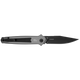 Kershaw 7951 Launch 17 AUTO Folding Knife - 3.5" CPM-S35VN Black Cerakoted Clip Point Blade, Gray Aluminum Handles with Textured G10 Inlays, Reversible Clip