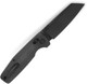 Bestech Knives Slasher Crossbar Lock Folding Knife - 3.5" D2 Black Sheepsfoot Blade, Black Canvas Micarta Handles - BG56A-2