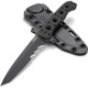 CRKT Kit Carson M16-13FX Fixed Blade Knife - 4.636" SK-5 Tanto Combo Blade with Veff Serrations, Black G10 Handles, GRN Sheath