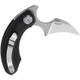 Bestech Knives Ostap Hel Strelit Push Dagger Flipper Knife - 2.19" CPM-Magnacut Satin Hawkbill Blade, Black G10 Handles, Liner Lock - BG52F-1