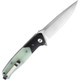 Bestech Knives Swordfish Flipper Knife - 4" CPM-Magnacut Satin Blade, Jade and Black G10 Handles