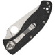 Spyderco Lightweight Tenacious Folding Knife - 3.39" Satin Plain Blade, Black FRN Handles, Liner Lock - C122PBK