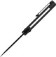 Kizer Knives Vanguard Dogfish Button Lock - Folding Knife 3.15" 154CM Black Drop Point Blade, Black Machined Aluminum Handles - V3640C1