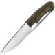 Buck 663 Alpha Guide Fixed Blade Knife - 4.5" S35VN Satin Drop Point, Layered Gorge Patterned Richlite Handles, Leather Sheath - 13622