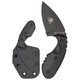 KA-BAR 1493 TDI Investigator Knife - 2.71" Black Plain Blade, Nylon Handles, Hard Plastic Belt Sheath