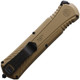 Smith & Wesson MPOTF10FDE OTF Assisted Knife - 3.5" Black Double Edge Blade, FDE Aluminum Handles, Slide Lock - 1084315