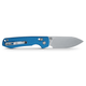 Vosteed Cutlery Raccoon Folding Knife - 3.25" Nitro-V Satin Drop Point Blade, Blue Textured Aluminum Handles