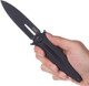 Acta Non Verba Z400 Liner Lock Flipper Knife - 4" Sleipner Black Single-Edge Dagger Blade, Black G10 Handles - ANVZ400-015
