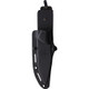 Attleboro Knives The Attleboro Fixed Blade - 4.5" Black Cerakote S35VN Drop Point Blade, Black Canvas Micarta Handles, Black Boltron Sheath