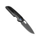 Kizer Knives Varatas Front Flipper Knife - 3.27" S35VN Black Drop Point Blade, Black 3D Machined Titanium Handles, Chidori Accents, Frame Lock - Ki3637A2