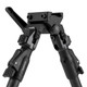 MDT GRND-POD Height Adjustable Bipod - Four Locking Positions (0, 50, 80, and 180 Degrees), Picatinny Attachment Interface, Aluminum Core, Carbon Fiber Legs, Black