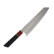 Benchmark Damascus Chef Knife - 9.4" Damascus Steel Blade, Red and Black Pakkawood Handle