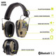Allen ULTRX Bionic Fuse Bluetooth Electronic Earmuff - NRR 22dB, Bluetooth 5.3, Rechargeable, Rubberized Protective Coating, Flat Dark Earth
