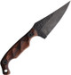 Stroup Knives Mini  Mod 1 Fixed Blade - 3" 1095HC Blade, Sculpted Rosewood Handles, Kydex Sheath