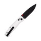 CobraTec Knives Regent Sliver Folding Knife - 3.25" S35VN Black Drop Point Blade, Silver Aluminum Handle, Crossbar Lock