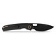 Vosteed Cutlery Psyop - Top Liner Lock Folding Knife - 3.32" Elmax Black Drop Point Blade, Black Diamond Patterned Titanium Handles - A2201