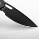 Vosteed Cutlery Psyop - Top Liner Lock Folding Knife - 3.32" Elmax Black Drop Point Blade, Black Diamond Patterned Titanium Handles - A2201