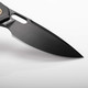 Vosteed Cutlery Psyop - Top Liner Lock Folding Knife - 3.32" Elmax Black Drop Point Blade, Black Titanium Handles - A2203