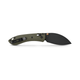 Vosteed Knives Mini Nightshade Folding Knife - 2.6" 14C28N Black Kukri Blade, Green G10 Handles, AXIS/Crossbar Lock - A0207