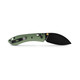 Vosteed Knives Mini Nightshade Folding Knife - 2.6" 14C28N Black Kukri Blade, Black Aluminum Handles, AXIS/Crossbar Lock - A0215