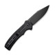 CIVIVI Knives Cogent Flipper Knife - 3.47" 14C28N Black Stonewashed Plain Blade, Black G10 Handles, Button Lock - C20038D-1