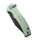 CIVIVI Knives Cogent Flipper Knife - 3.47" 14C28N Black Stonewashed Plain Blade, Natural Jade G10 Handles, Button Lock - C20038D-3