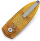 Bestech Knives Ququ Button Lock Folding Knife - 2.2" 14C28N Satin Spear Point Blade, Ultem Handles - BG57D-1